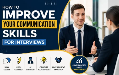 How to improve communication skills for interviews with tips for speaking clearly, listening carefully, and building confidence