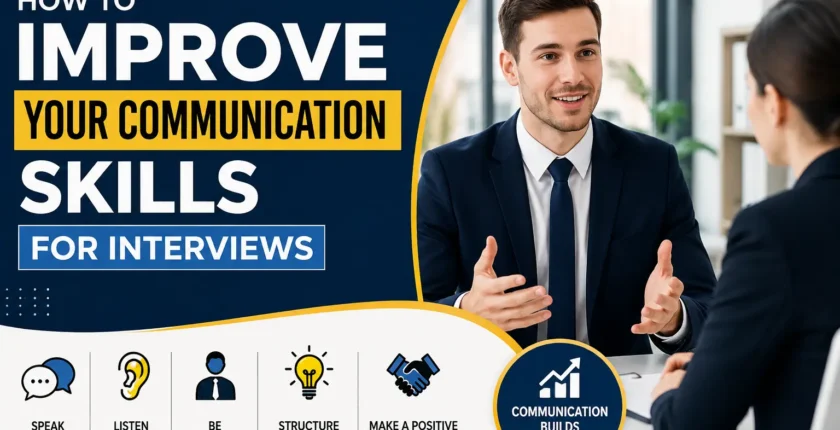 How to improve communication skills for interviews with tips for speaking clearly, listening carefully, and building confidence